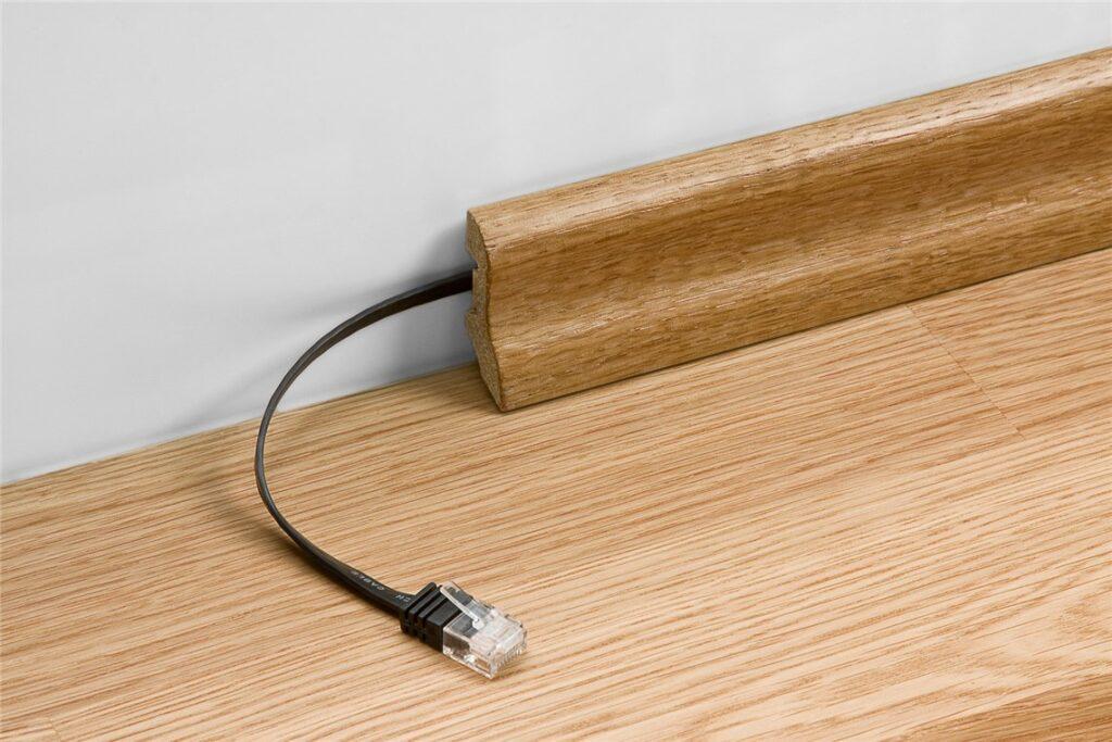 Cablu Plat Cat6 Ftp 250mhz 05m Cupru Negru Rj45 Rj45 Goobay 94230