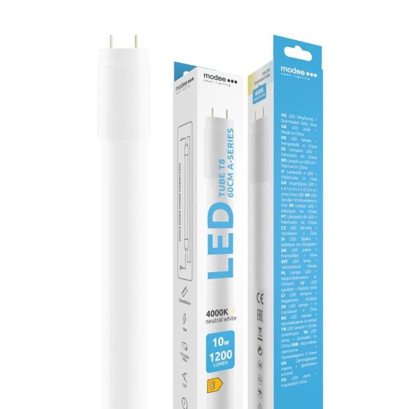 Tub Led T8 10w 1200lm 600mm Lumina Naturala 4000k Modee Ml T8g4000k600 10wa