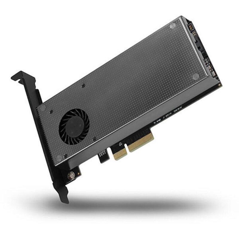 Adaptor Intern Pci E 30 4x Dual M2 Ssd Nvme Sata Voltaj Dual Suport Ssd Max 110mm Cooler Activ Axagon Pcem2 Dc