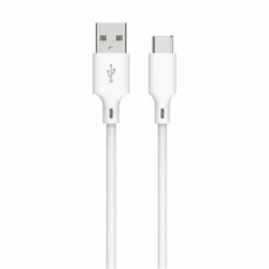 Cablu USB 2.0 A tata - USB type C 1m 3A alb Well CABLE-USB/USBC-1WE06-WL