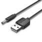 Cablu USB A mufa - DC 3.5x1.35 mm mufa 1.5m cupru negru VENTION CEXBG