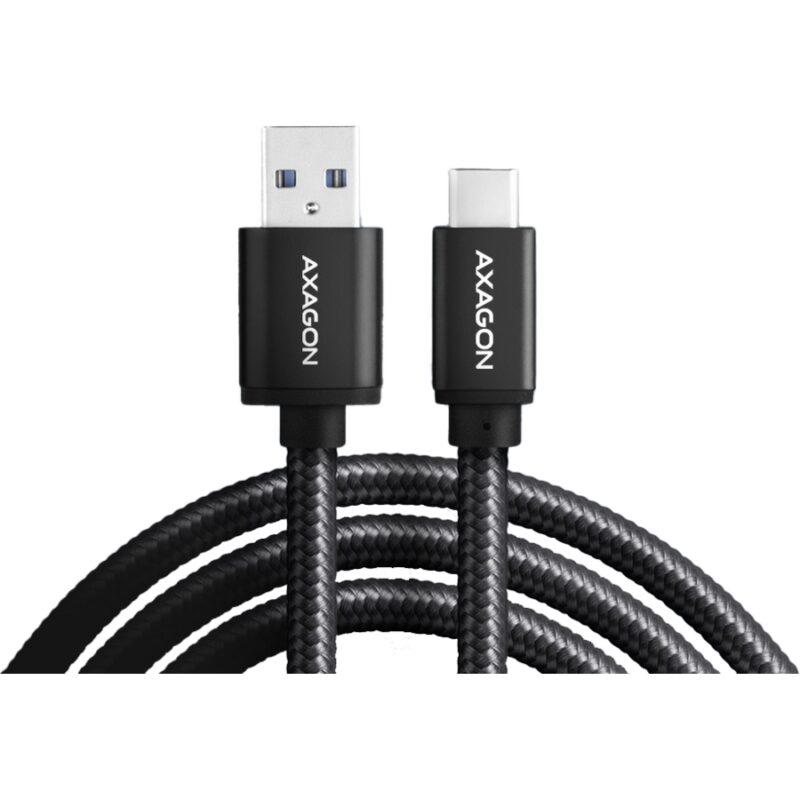 Cablu Usb Type C Usb A 2m Usb 32 Gen1 3a Impletit Negru Axagon Bucm3 Am20ab
