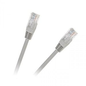 Cablu UTP 10m CAT5e patchcord retea CCA 2x RJ45 neecranat gri