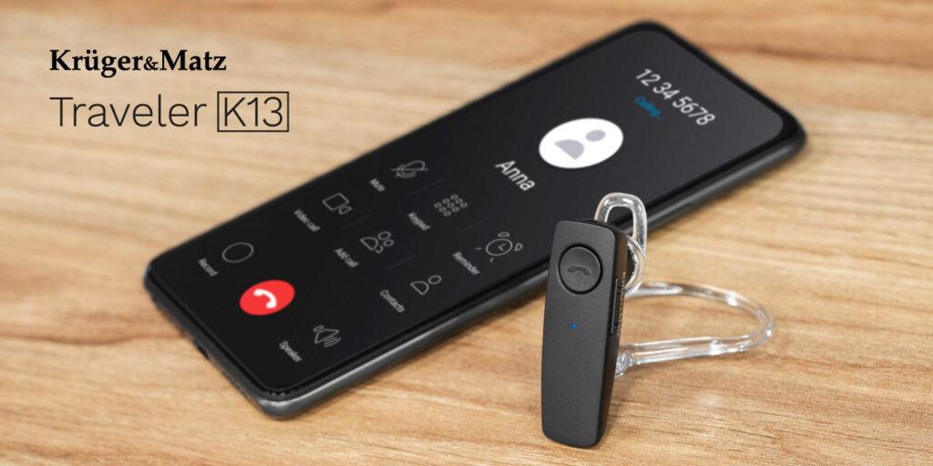 Headset Casca Bluetooth Traveler K13 Krugermatz Km0601