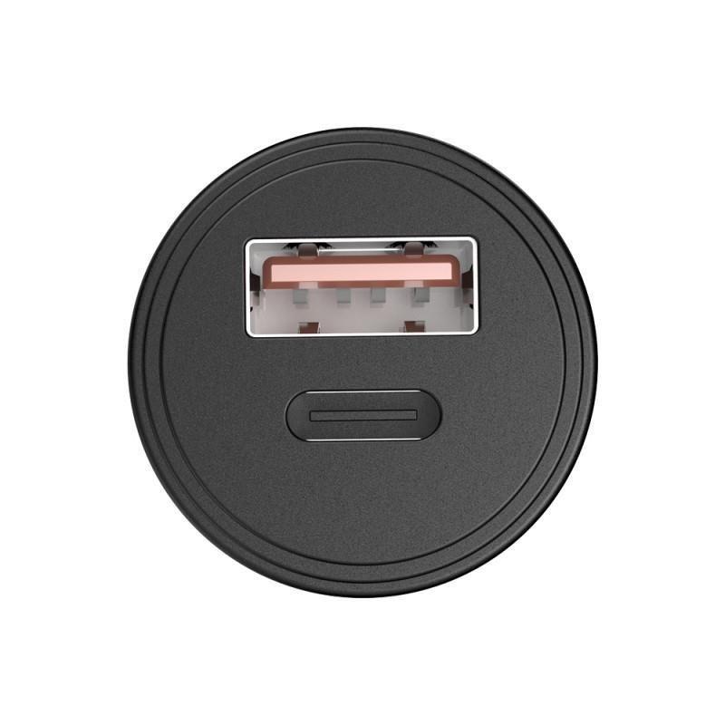 Incarcator Auto Choetech Tc0006 V2 1x Usb Type C 1x Usb A 30w Qc 30 Power Delivery Negru