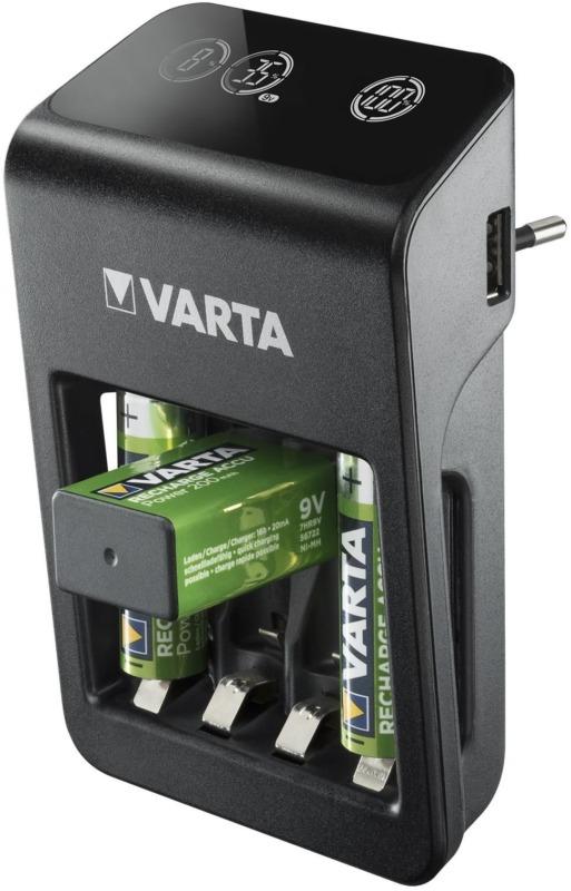 Incarcator Varta 57687 Aa Aaa 9v Nimh Port Usb 4 Acumulatori Aa 2100 Mah