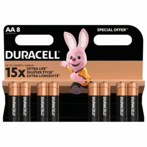 Set 8 baterii alcaline Duracell Basic R6 AA 8buc/blister