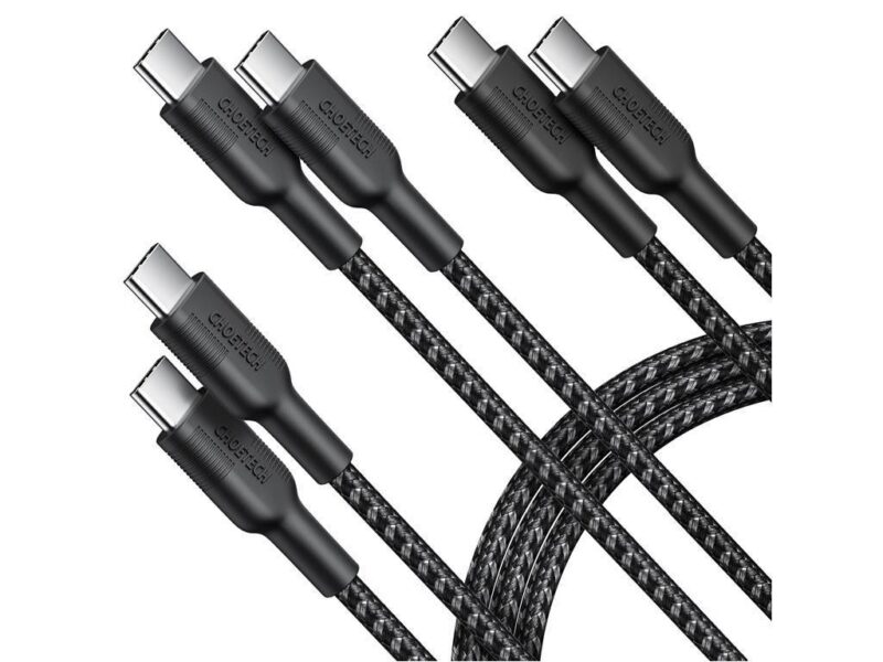 Set Cabluri Usb Type C Usb Type C 100w 3buc 12m 2x 2m Negru Choetech Mix00108 Choetech