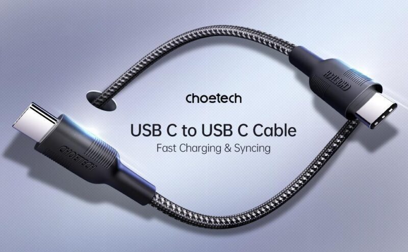 Set Cabluri Usb Type C Usb Type C 100w 3buc 12m 2x 2m Negru Choetech Mix00108 Choetech