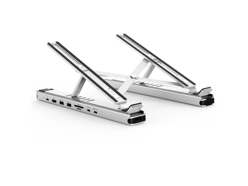 Stand Laptop 9in1 Si Hub Usb Type C Docking Station Reglabil Aluminiu Choetech Hub M43 Sl V1