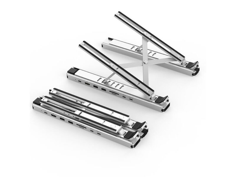 Stand Laptop 9in1 Si Hub Usb Type C Docking Station Reglabil Aluminiu Choetech Hub M43 Sl V1