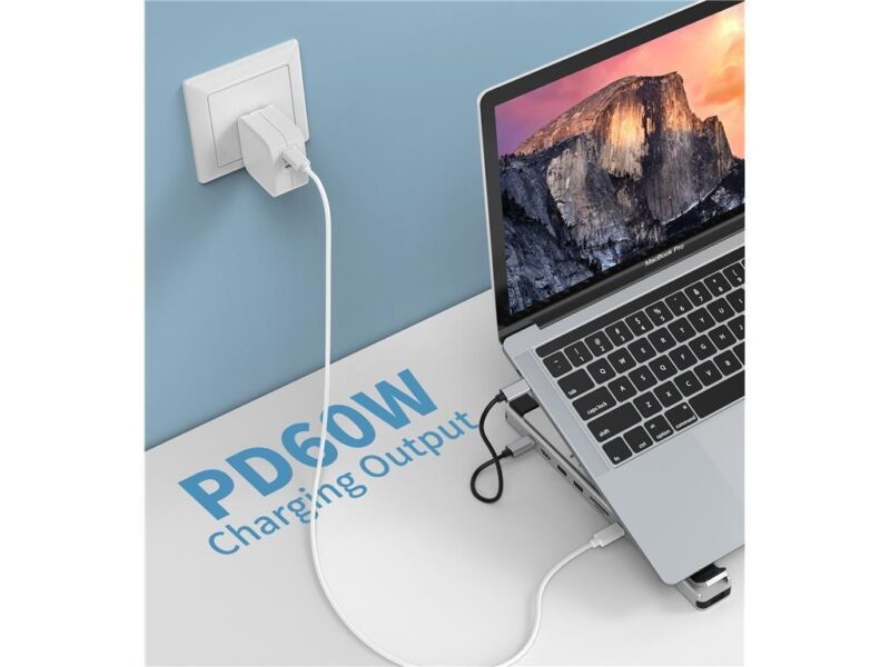 Stand Laptop 9in1 Si Hub Usb Type C Docking Station Reglabil Aluminiu Choetech Hub M43 Sl V1