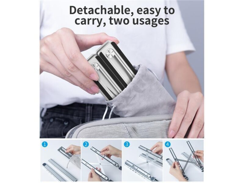 Stand Laptop 9in1 Si Hub Usb Type C Docking Station Reglabil Aluminiu Choetech Hub M43 Sl V1