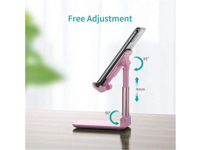Suport Reglabil De Birou Pentru Telefon Si Tableta Choetech H88 Pk Hw Roz