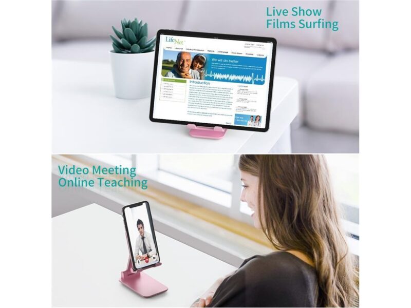 Suport Reglabil De Birou Pentru Telefon Si Tableta Choetech H88 Pk Hw Roz