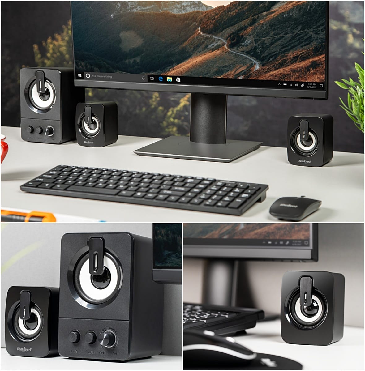 Boxe Pc 2.1 5w Subwoofer 2x3w Difuzoare Alimentare Usb 5v Control Volum Bas Inalte Cs 50 Rebel