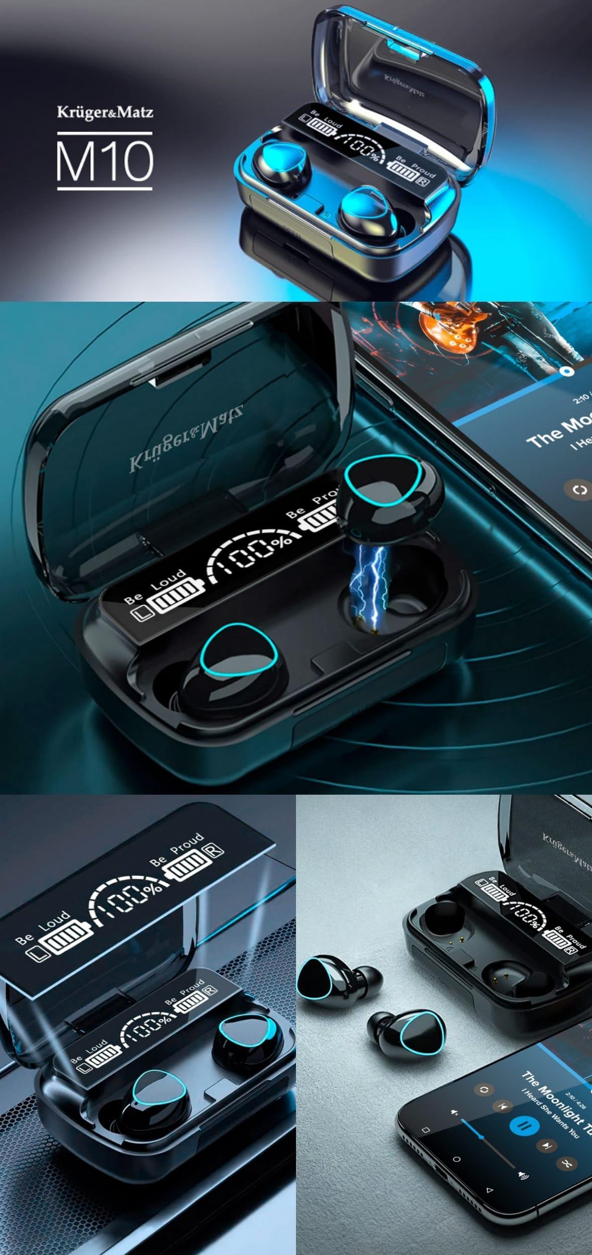 Casti Bluetooth V5.3 Powerbank M19 Kmpm10 Kruger&matz