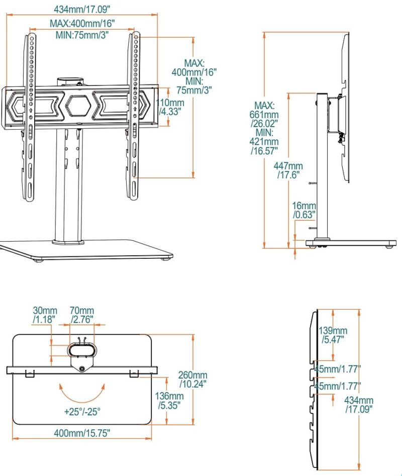 Suport Lcd 32 55inch 40kg Cabletech Uch0022 S