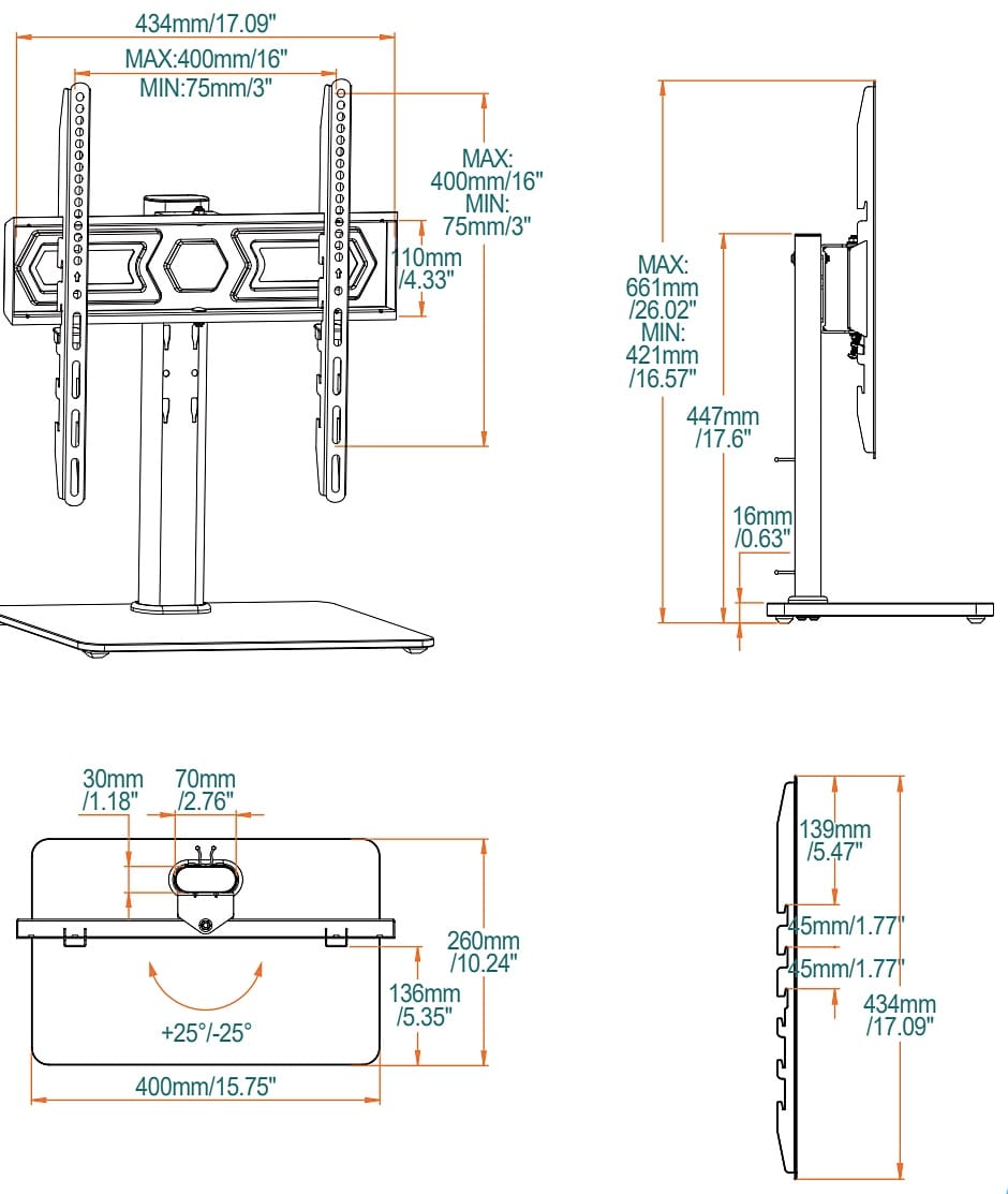 Suport Lcd 32 55inch 40kg Cabletech Uch0022 S