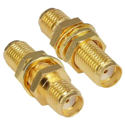 Adaptor Convertor Antena Wifi Rf Coaxial Sma Mama La Sma Mama Cu Piulita 50ohm De Inalta Calitate Cupru Placat Cu Aur