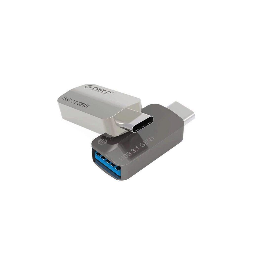 Adaptor Otg Usb Type C Tata Usb Type A Mama Metal Argintiu 3a Orico Cta2