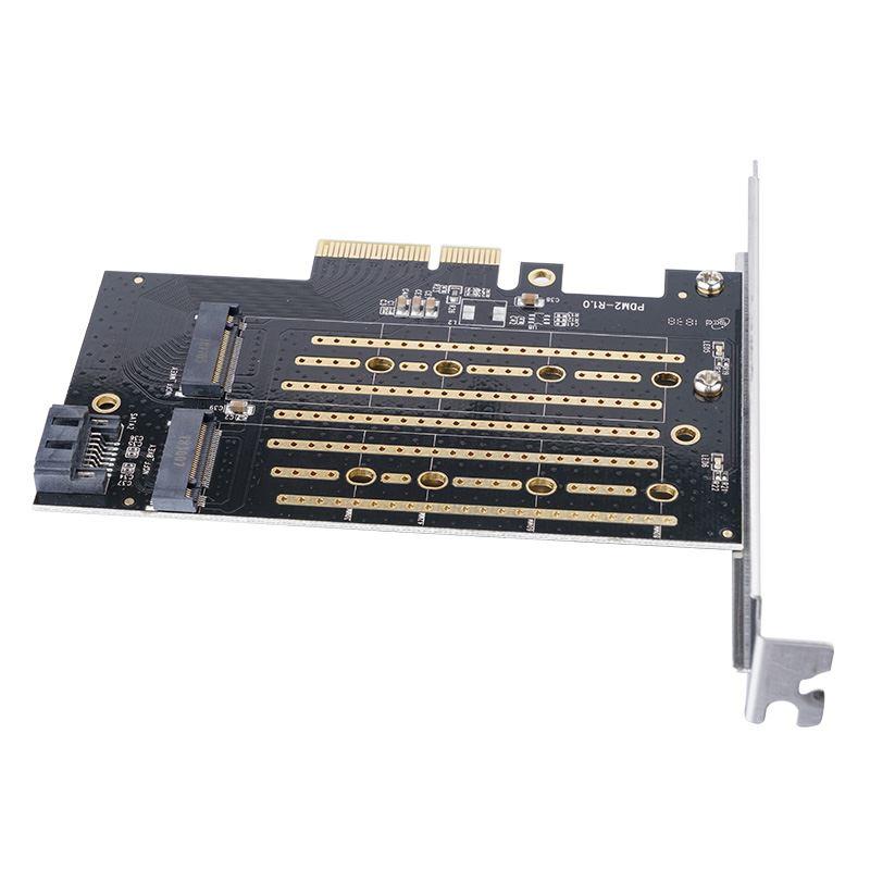 Adaptor Pci Express 2x M2 Nvme Orico Pdm2 Ssd Uri Compatibile 2230 2242 2260 2280 Pci E Channel Nvme Protocol M2 Sata M2
