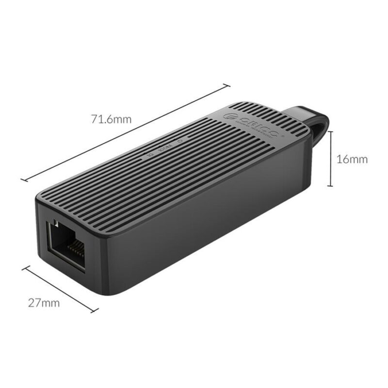 Adaptor Retea Usb Rj45 1000 100 10mbps Cablu 75cm Negru Orico Utk U3 Bk