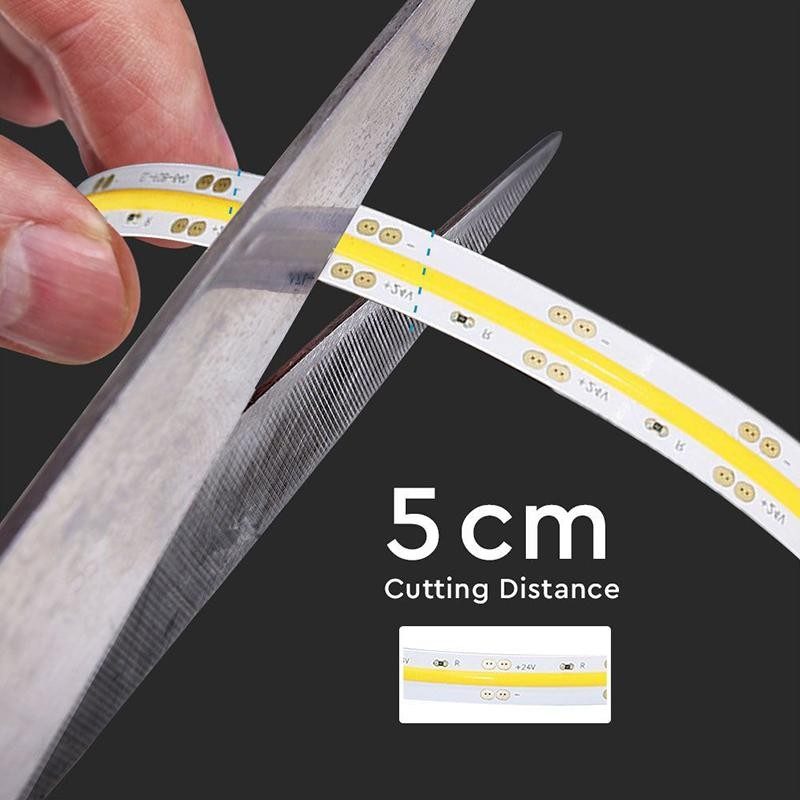 Banda Led Cob 24v 10w M 4000k Ip20 5m V Tac Sku 212653