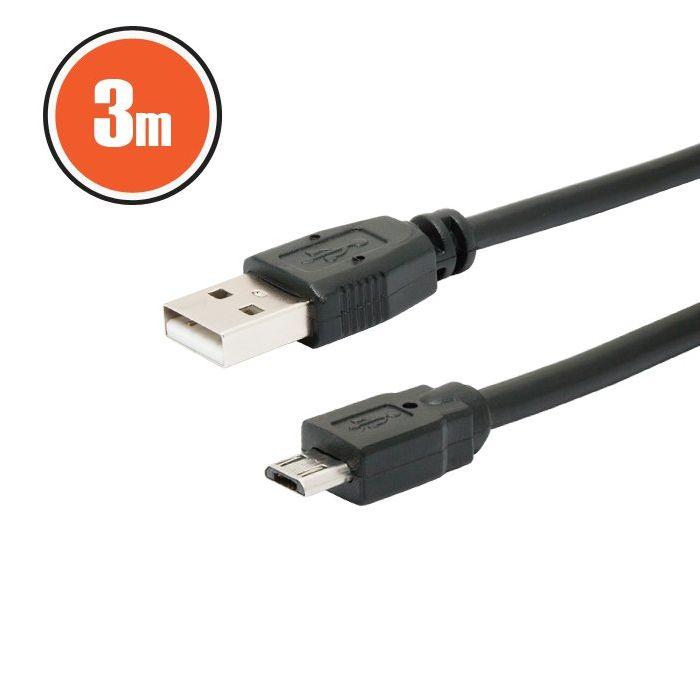 Cablu Usb A 20 Tata Tata B Micro Usb 3m Negru Delight 20327