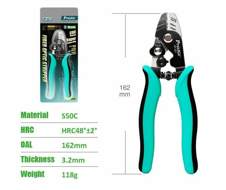 Cleste dezizolat fibra optica 162mm Pro`sKit CP-327 2 Cleste Dezizolat Fibra Optica 162mm Proskit Cp 327