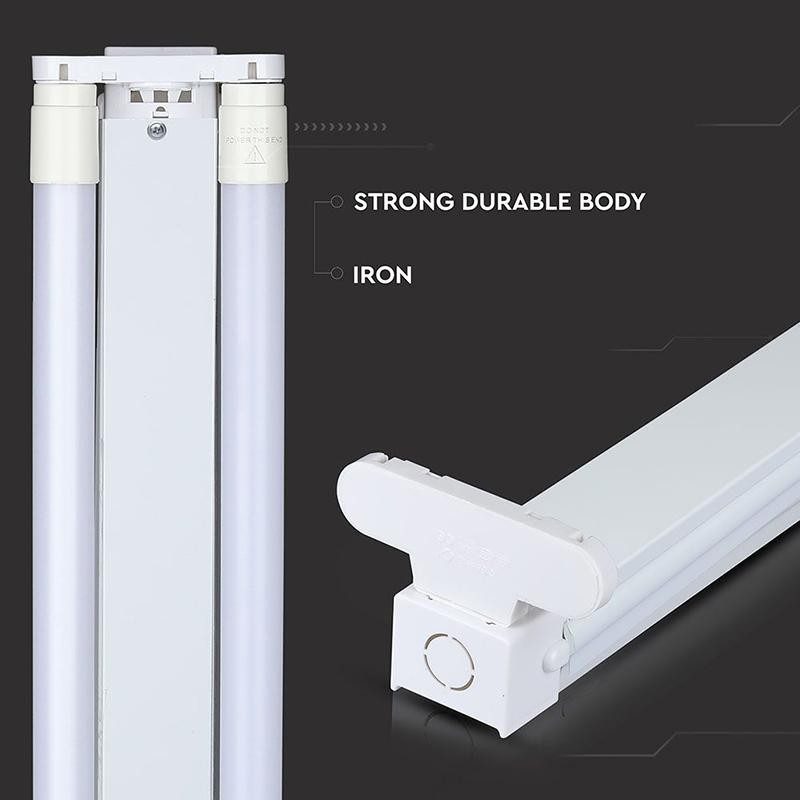 Corp Iluminat Pentru Tuburi T8 2x 120cm Ip20 V Tac Sku 6055