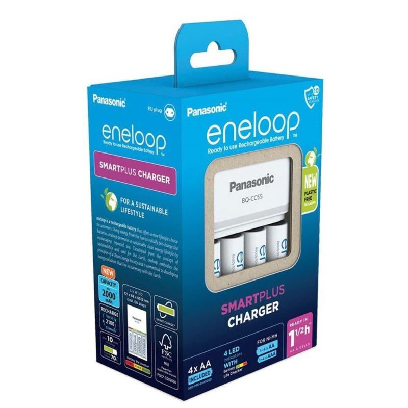 Incarcator Smart Quick Eneloop Panasonic Include 4x Aa R6 2000ma K Kj55mcd40e