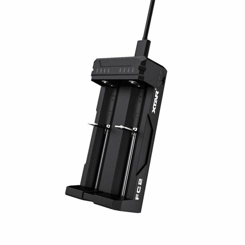 Incarcator Universal Xtar Fc2 Type C Kt Ni Mh Li Ion Ultra Compact 18650 18700 20700 21700 22650 25500 26650 Si Aaaa Aaa Aa Sc C
