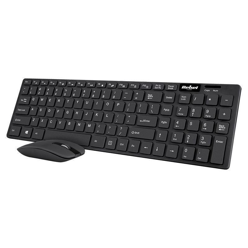 Kit Tastatura Si Mouse Wireless Ws300 Rebel Kom1002