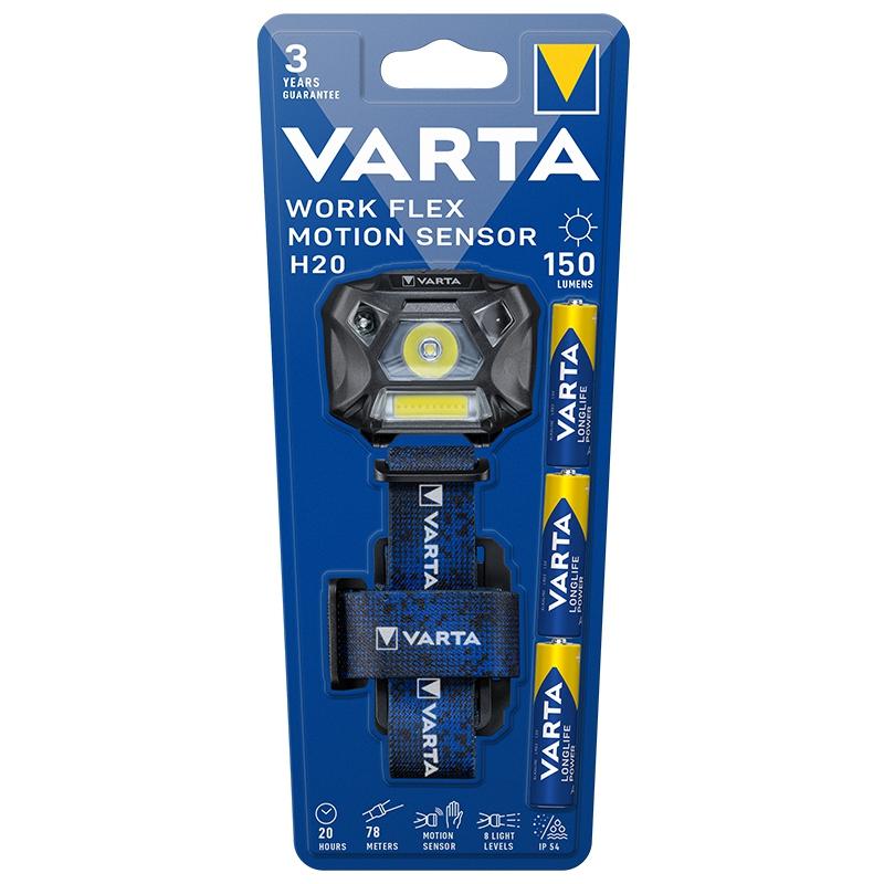 Lanterna Cap Led Varta Work Flex Motion Sensor H20 18648 3x Aaa Longlife Power