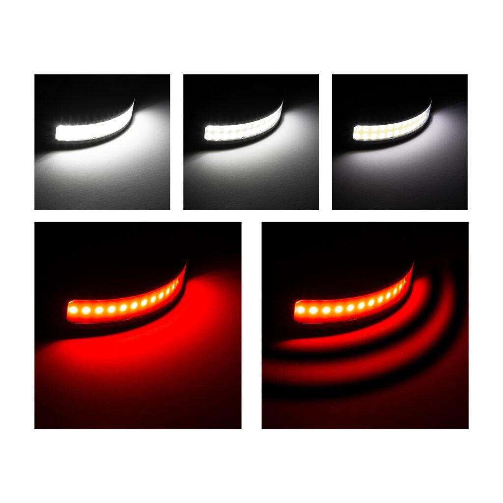 Lanterna Frontala Cu Control Gestual Led Cob Rosu Alb Acumulator Li Ion 800mah 350lm Ip54 Phenom 18583