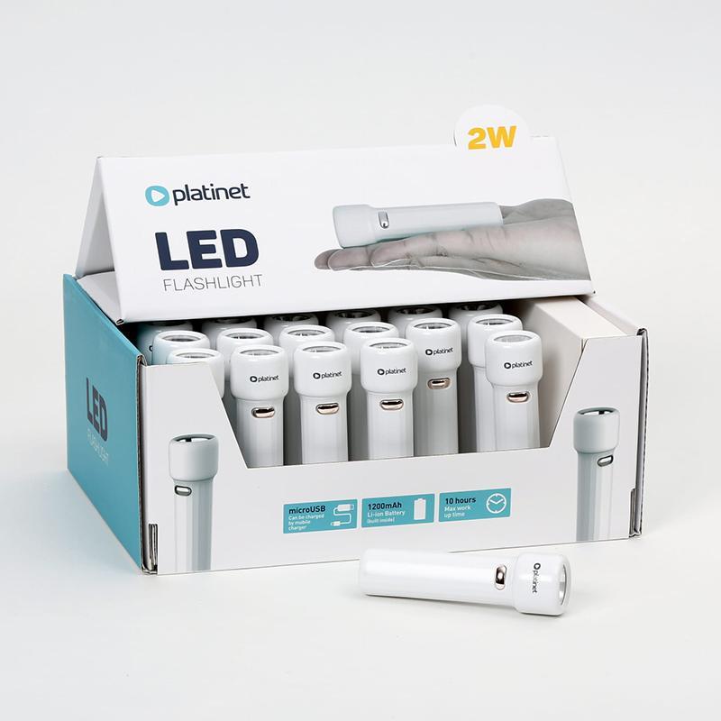 Lanterna Led 2w Acumulator 37v Alb Platinet Paf8931