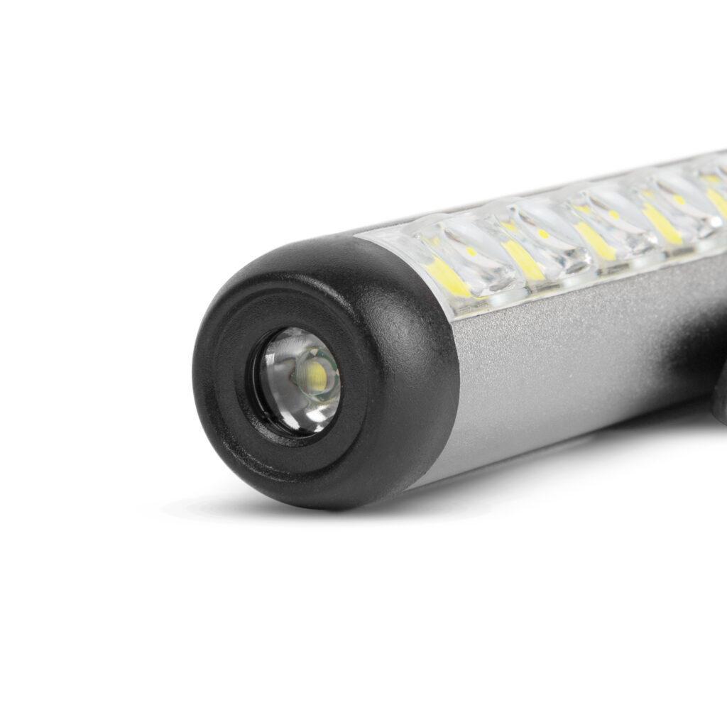 Lanterna Led Cu Modul Lumina De Lucru Acumulator Li Ion 400mah Xpe Led Smd 500lm Ip55 Argintiu Phenom 18580a
