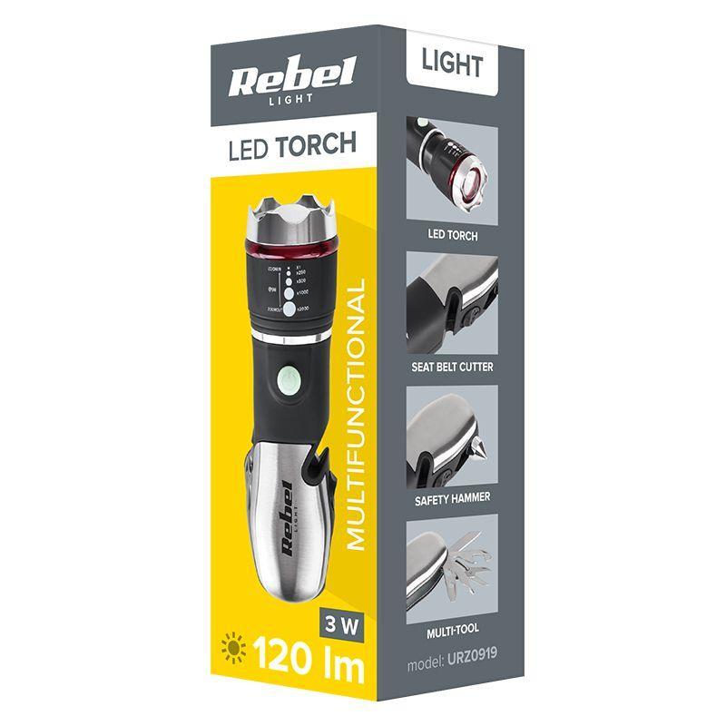 Lanterna Multifunctionala 3w Rebel Urz0919