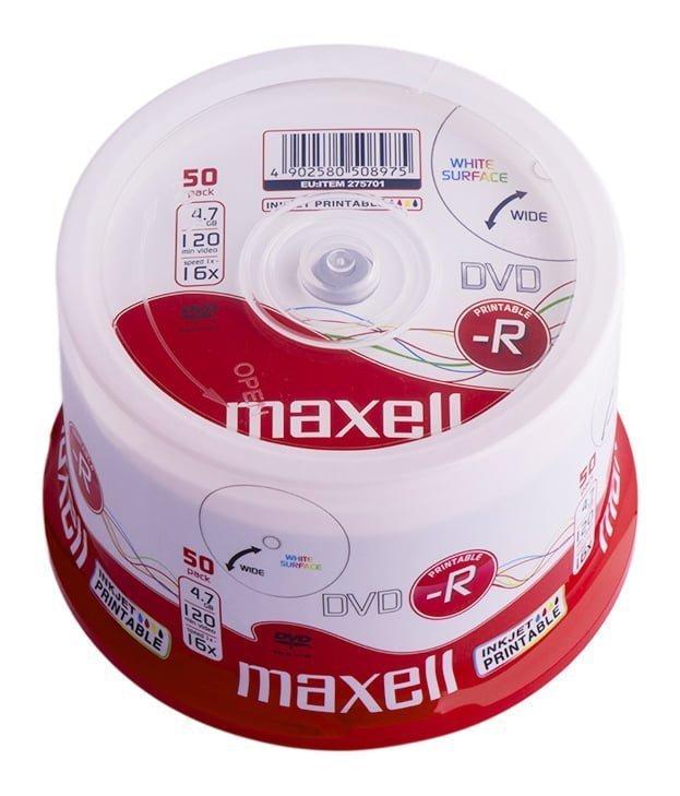 Maxell Dvd R 47gb 120 Minute 16x Fullprintabil Fara Carcasa Ck50buc 275701 256 A0115285