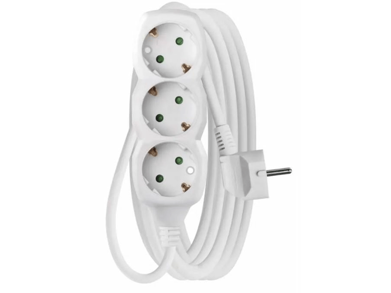 Prelungitor Electric 5m 3x Schuko Alb P0325r Emos 3680w Conductor Cupru 15mm2