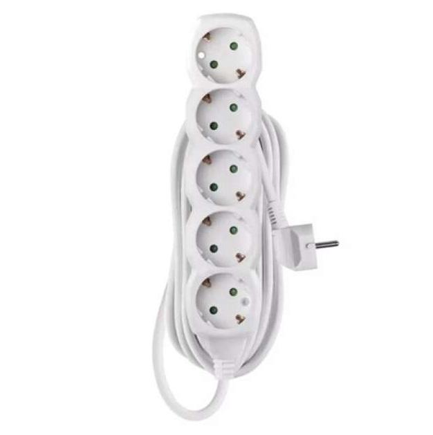 Prelungitor Electric 5m 5x Schuko Alb P0525r Emos 3680w Conductor Cupru 15mm2