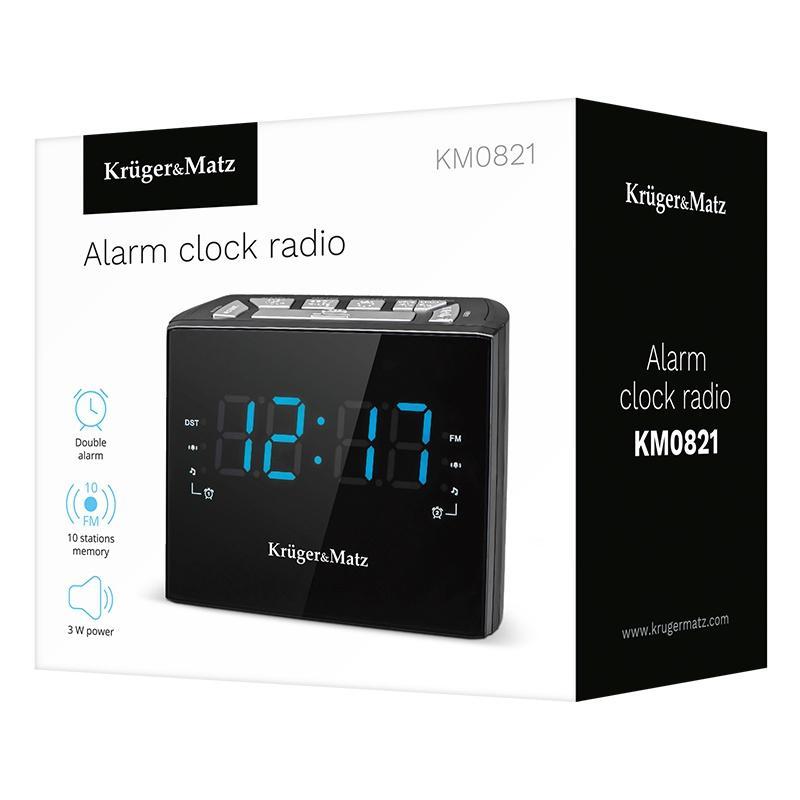 Radio Fm Cu Ceas Desteptator Krugermatz Km0821 Afisaj Led
