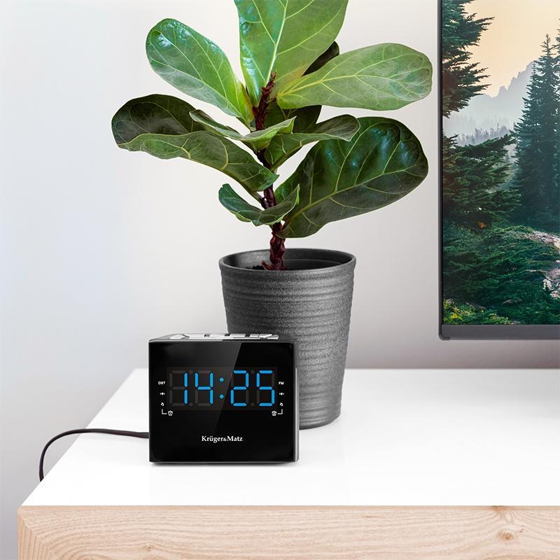 Radio Fm Cu Ceas Desteptator Krugermatz Km0821 Afisaj Led