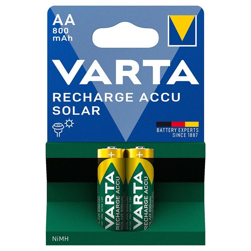 Set Acumulatori Aa Ni Mh 12v 800mah Solar Varta Set 2buc