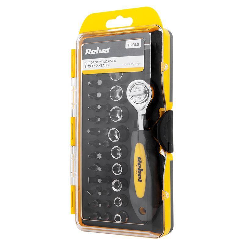 Set Biti Cu Cheie Clichet 38 Piese Rebel Rb 1104