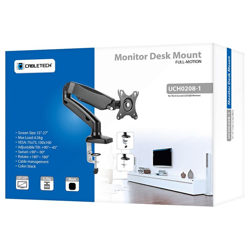Suport Monitor 13 27 Inch Vesa 75x75 100x100 Cabletech Uch0208 1