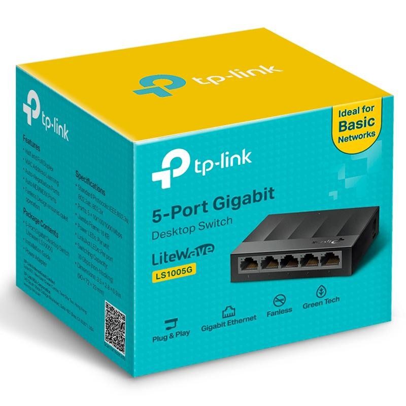 Switch 5 Porturi Gigabit Ls1005g Tp Link 10 100 1000mbps