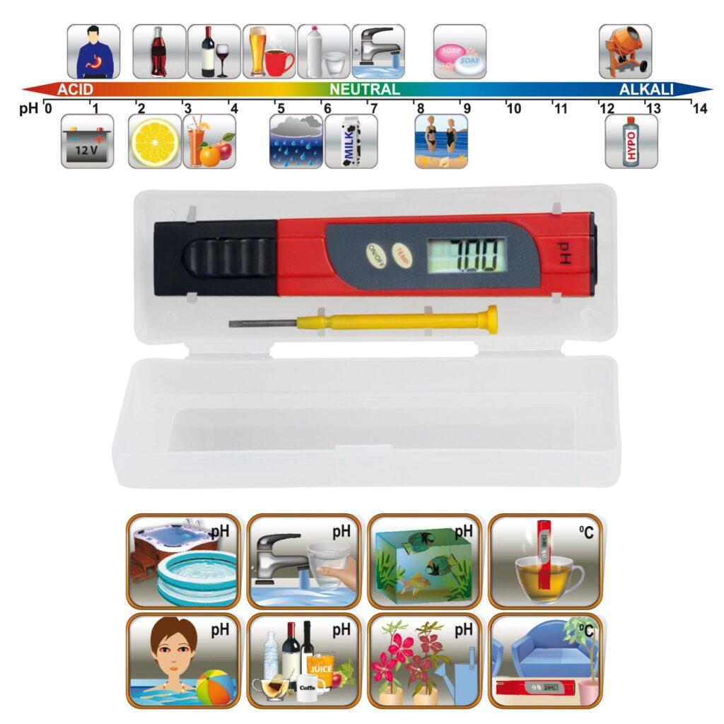 Termometru 0 60 C Si Tester Ph 000 1400 Pht 01