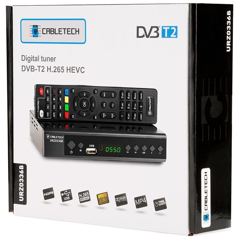 Tuner Digital Terestru Dvb T2 C H265 Cabletech Urz0336b